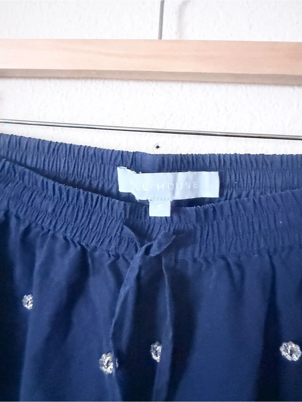 Hill House SMALL Jewel Jammie tank pants set in navy rhinestone